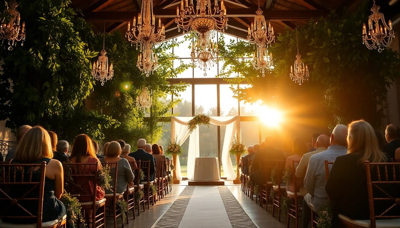 Celebrate your dream wedding at Jacksonville Wedding Venue with a stunning floral altar and serene ambiance.