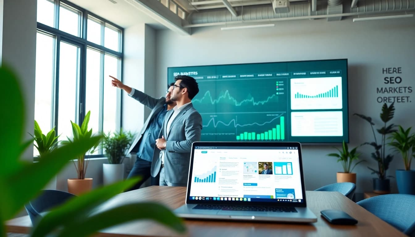 Effective strategies from a leading seo marketing company team analyzing data together.
