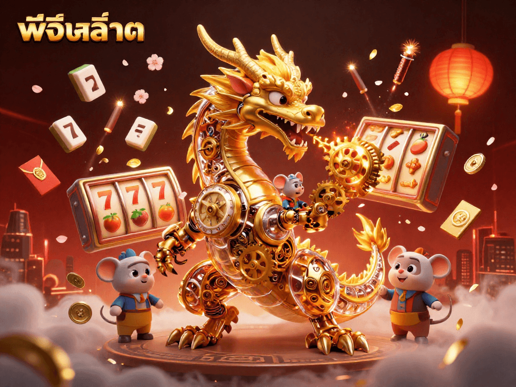 เล่นเกมสล็อตพีจีสล็อตอย่างตื่นเต้นกับมังกรทองและสัญลักษณ์แห่งโชคลาภ