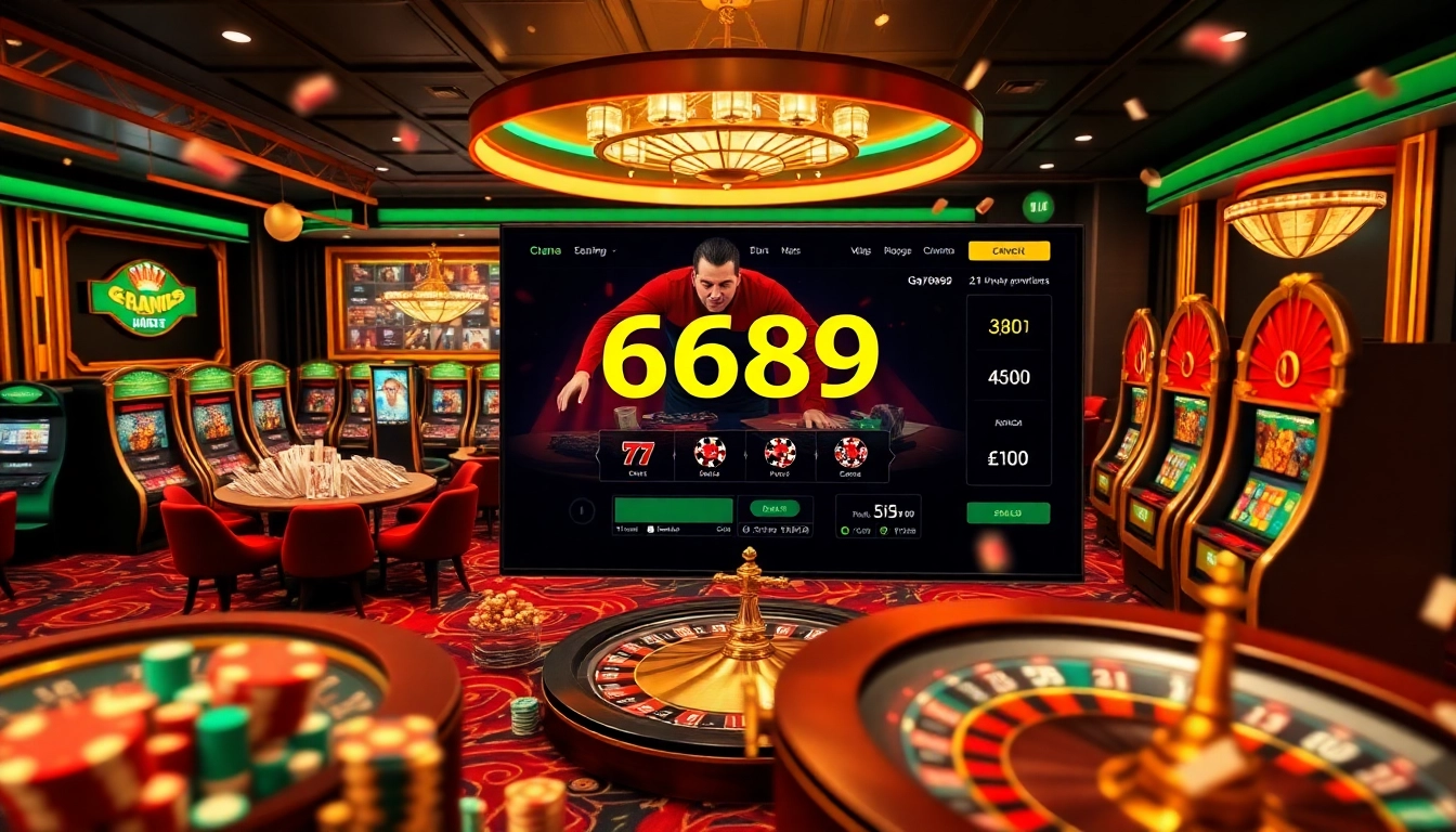 Players enjoying thrilling games at ga6789, showcasing vibrant casino elements and excitement.
