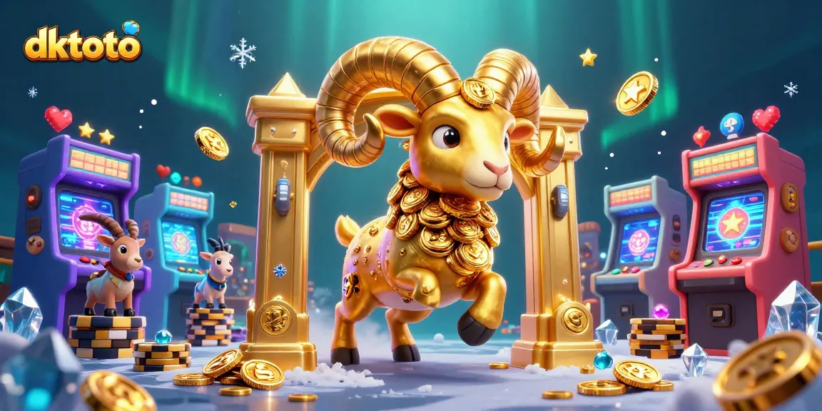 Engage in dktoto's thrilling online lottery experience with a vibrant 3D casino scene.