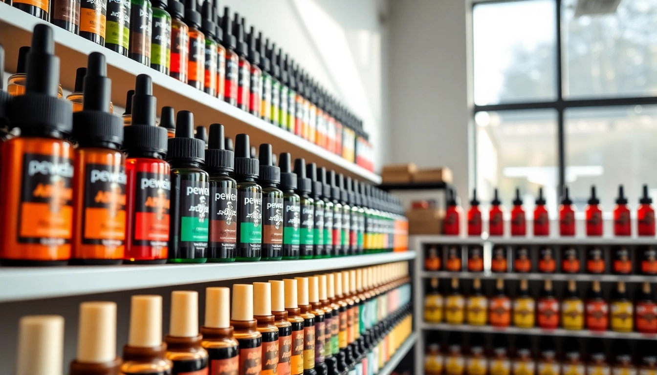 Showcasing premium selections at Vape Juice Depot with a vibrant vape juice display.
