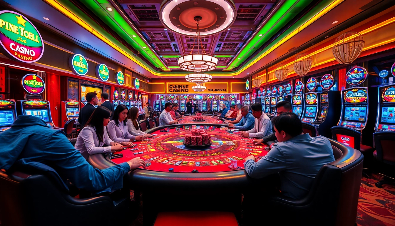 Bermain agen togel yang menarik di kasino dengan kasino yang mewah dan penuh warna.