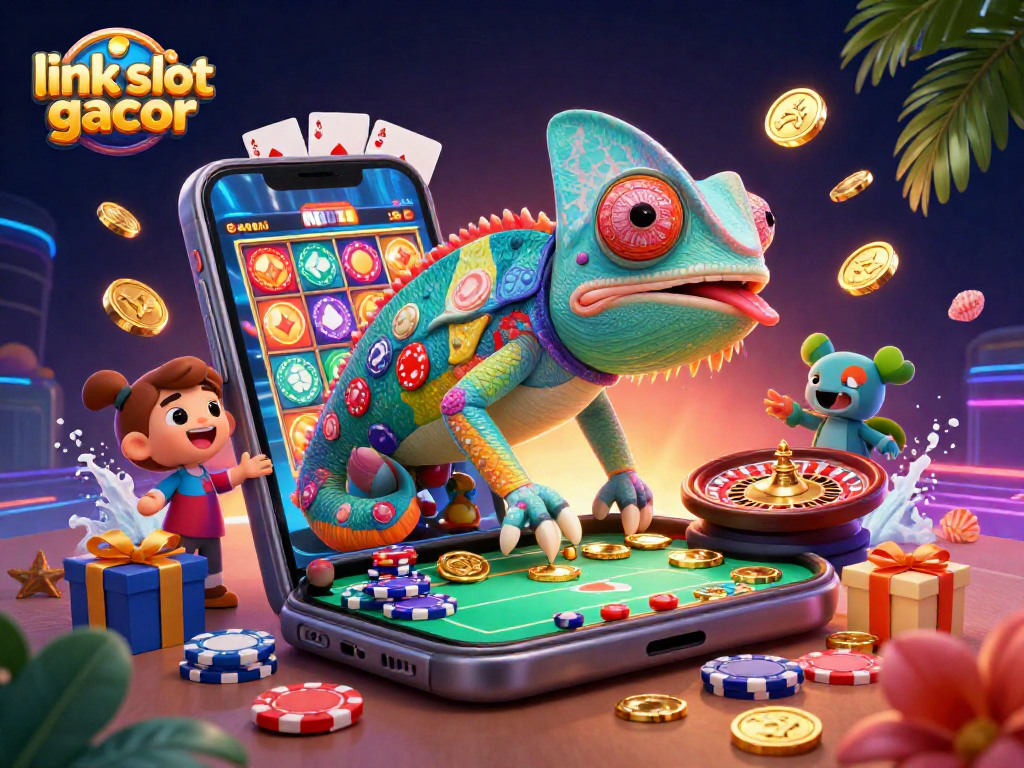 Experience thrilling gameplay with link slot gacor amid vibrant casino elements and dynamic visuals.