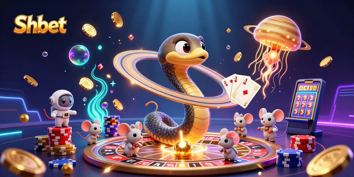 Experience Shbet's thrilling bets with 3D cosmic gaming and vibrant casino elements.