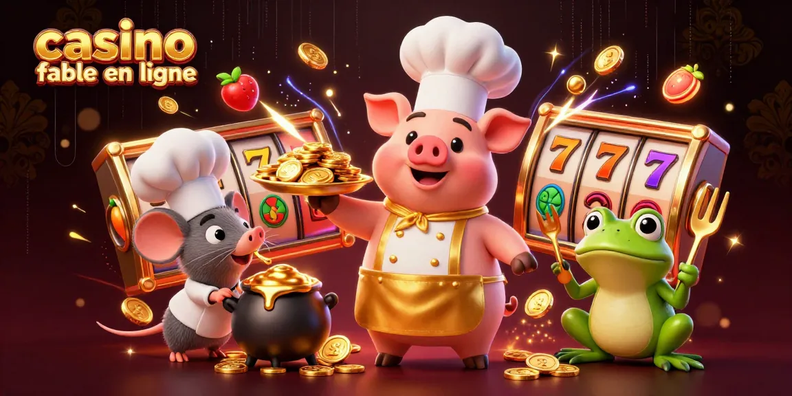 Vivez l'excitation d'un casino fiable en ligne avec cette illustration 3D dynamique d'une scène culinaire fantaisiste.