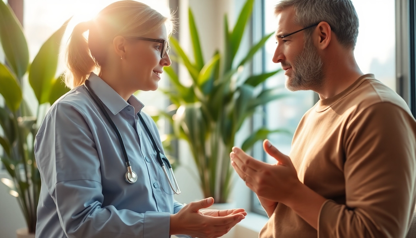 Engaging discussion about health in a modern clinic
