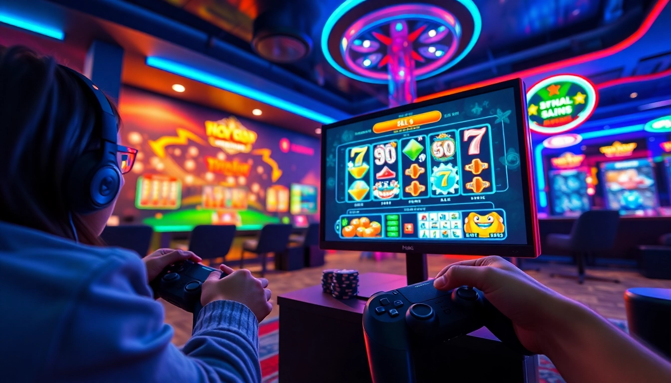 Exciting gaming scene highlighting hoki138 pro with modern technology and vibrant visuals.