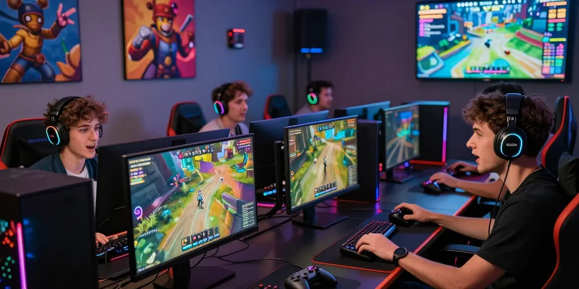 Diverse gamers enjoying immersive gameplay at https://naga2000.tech with vibrant graphics and engaging atmosphere.