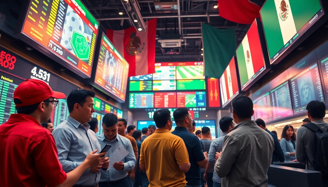 Bettors engaging in sports wagering at the best sports betting sites Mexico, highlighting excitement and strategies.