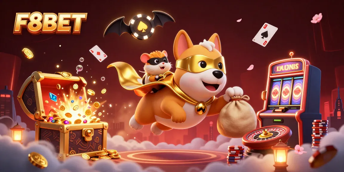 Engage with F8BET's thrilling casino experience featuring vibrant illustrations and dynamic action.