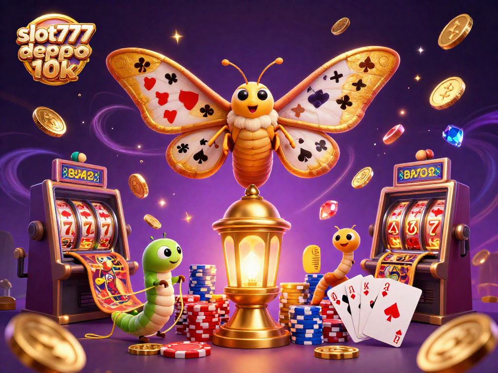 Spin the reels with slot777 depo 10k, featuring vibrant casino glamour and winning moments.