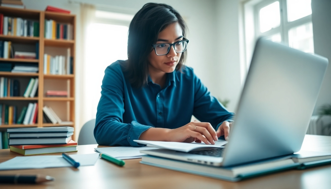 Students utilizing online exams help with focused learning environment