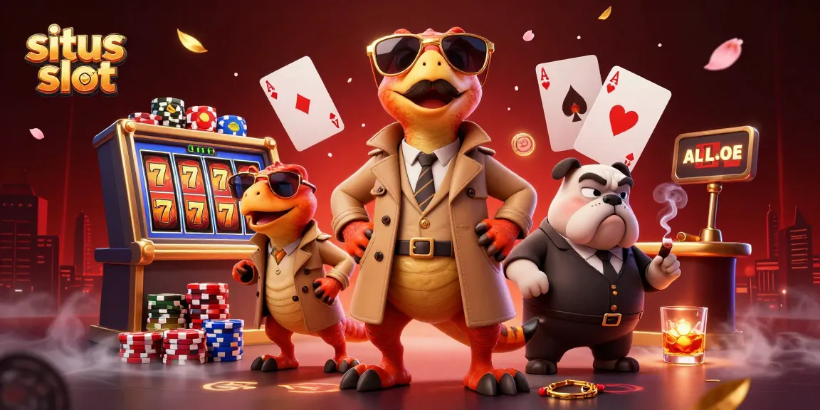 Experience excitement at situs slot with charming raptors in a trench coat attempting to enter a casino.