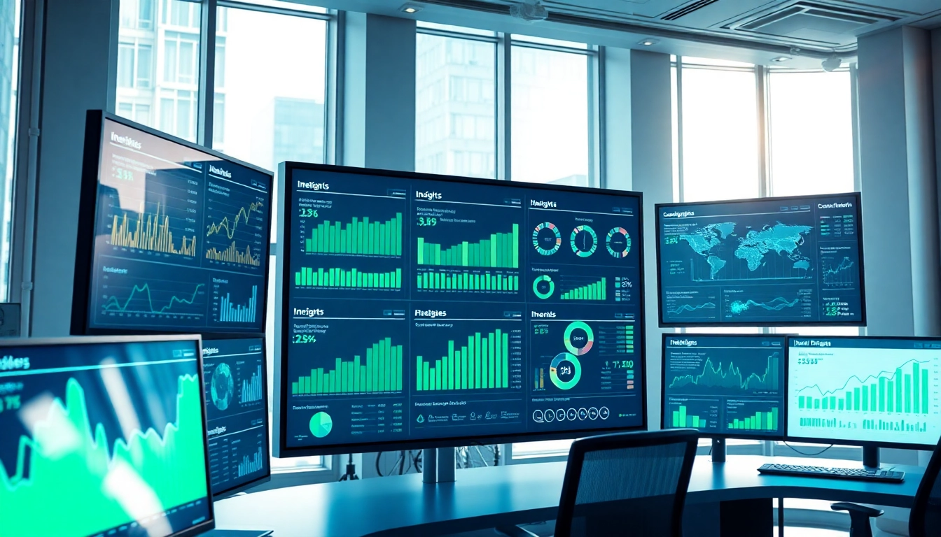 Visualize AI for competitive intelligence with a modern analytics dashboard illuminating industry trends.