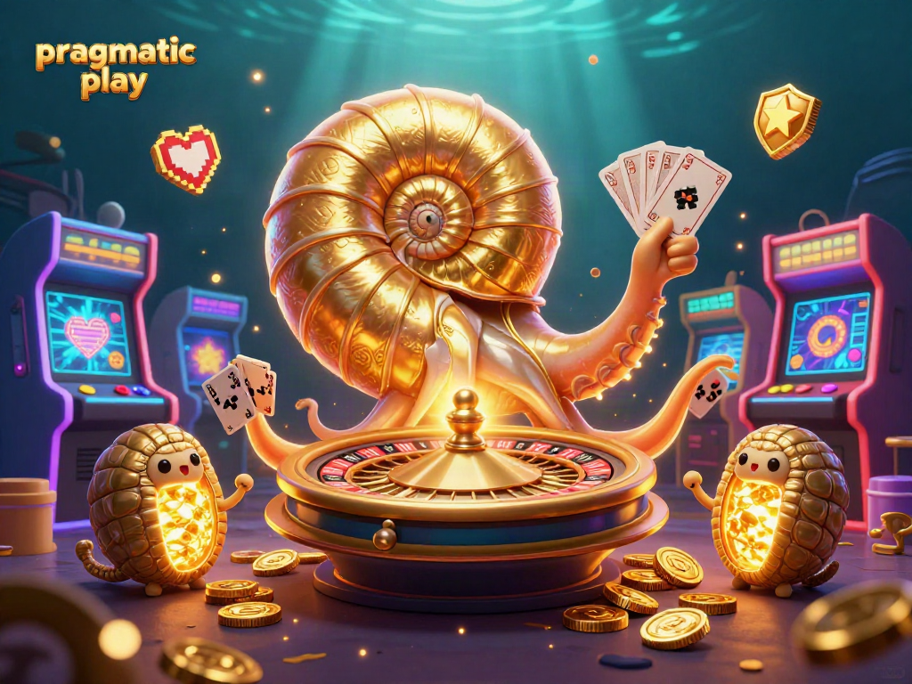 Experience the thrill of pragmatiac play in a vibrant fantasy casino scene filled with dynamic characters and games.