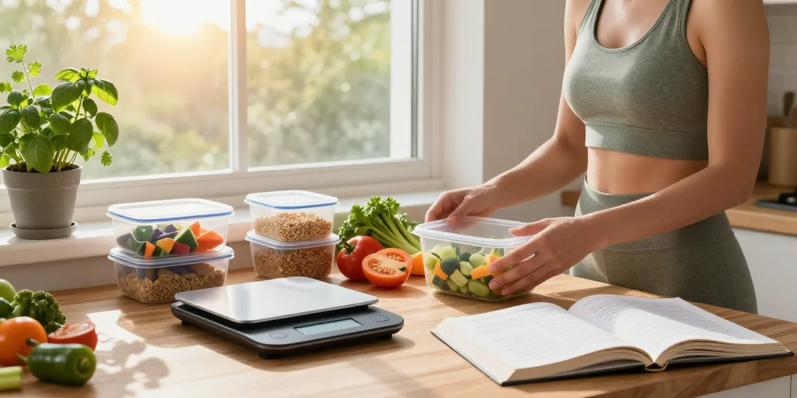 Preparing healthy meal ingredients while discovering the best food tracker.