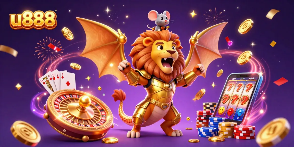 Experience thrilling wins at u888's vibrant casino with stunning 3D illustrations of games.