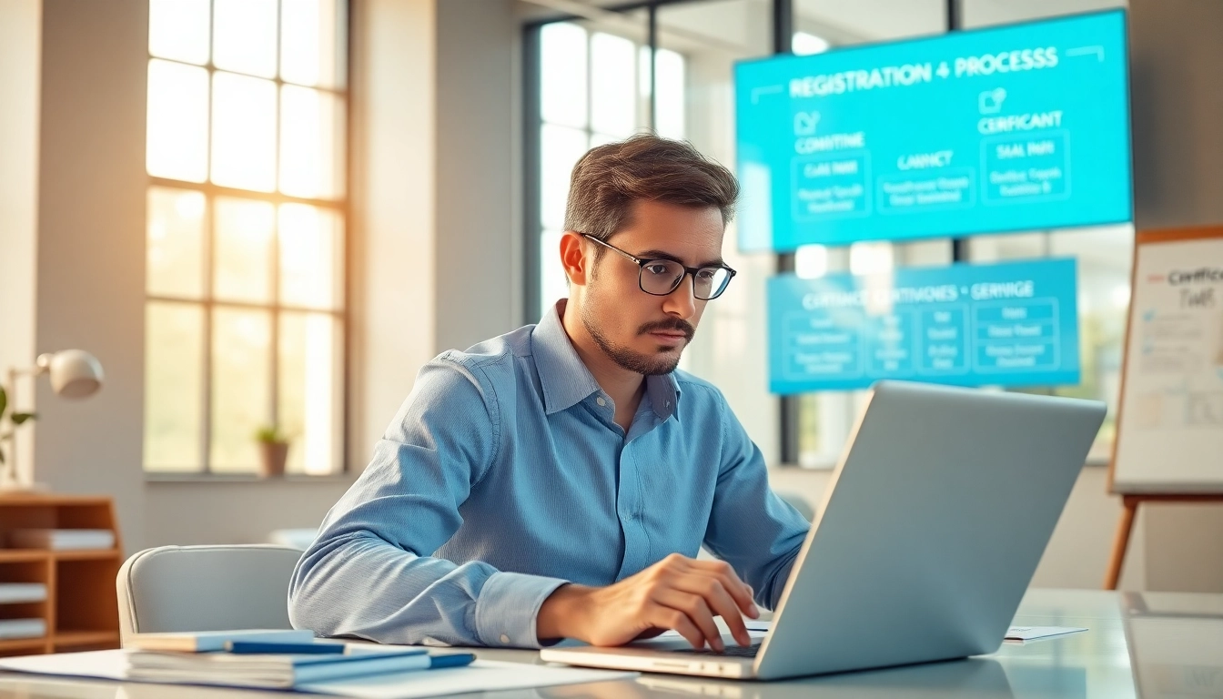 Streamlined registration and certification in Federal databases for federal contracts in a professional office.