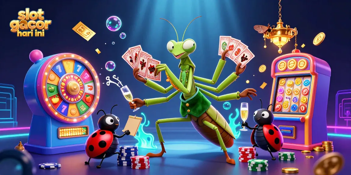 Engage with slot gacor hari ini featuring vibrant 3D casino characters and dynamic gaming elements in a lively atmosphere.
