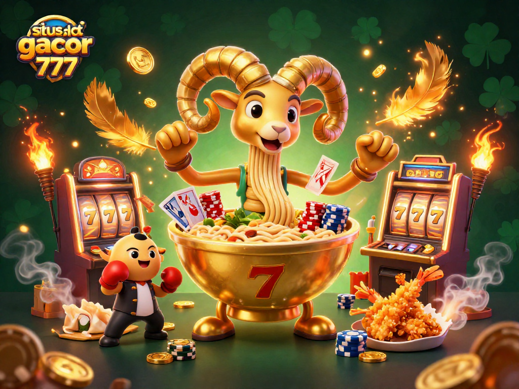 Situs slot gacor 777 showcases thrilling casino action with characters and game elements in a vibrant scene.