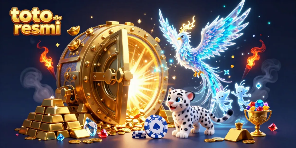 Experience the thrill of toto slot resmi with vibrant golden treasures and an ice phoenix in action.