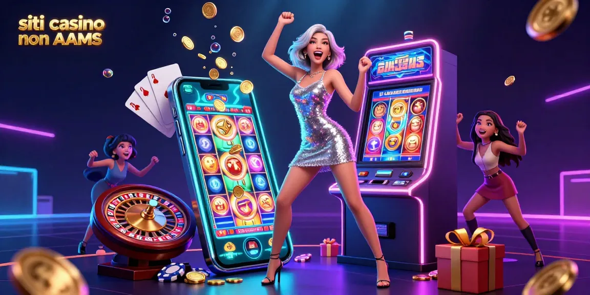 Gioca ai giochi da casino nei siti casino non AAMS con una celebrazione di jackpot entusiasmante e elementi di gioco vibranti.
