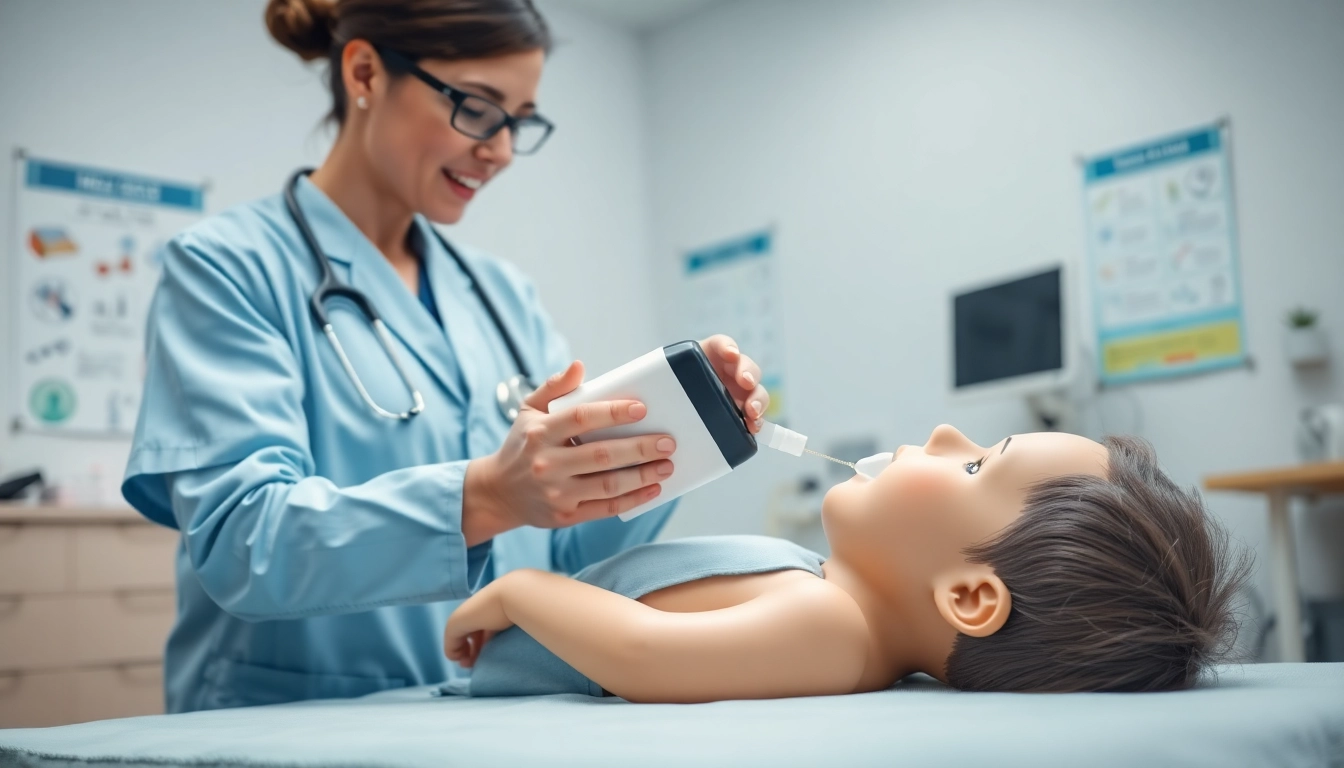 Training with a choking device for emergency response in a clinical setting.