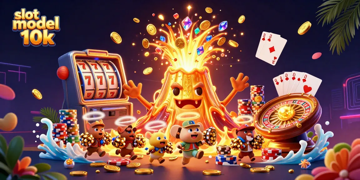 Spin the slots with slot modal 10k to win big in this vibrant casino scene!
