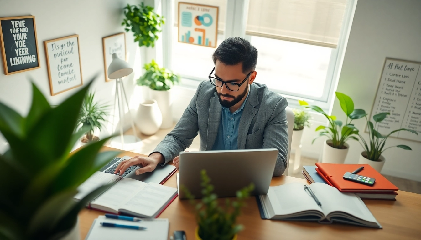 Analyzing data with a linkedin scraping tool in a bright office setting.
