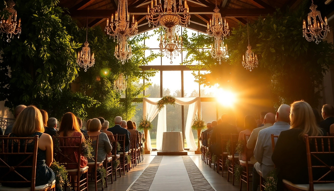 Celebrate your dream wedding at Jacksonville Wedding Venue with a stunning floral altar and serene ambiance.