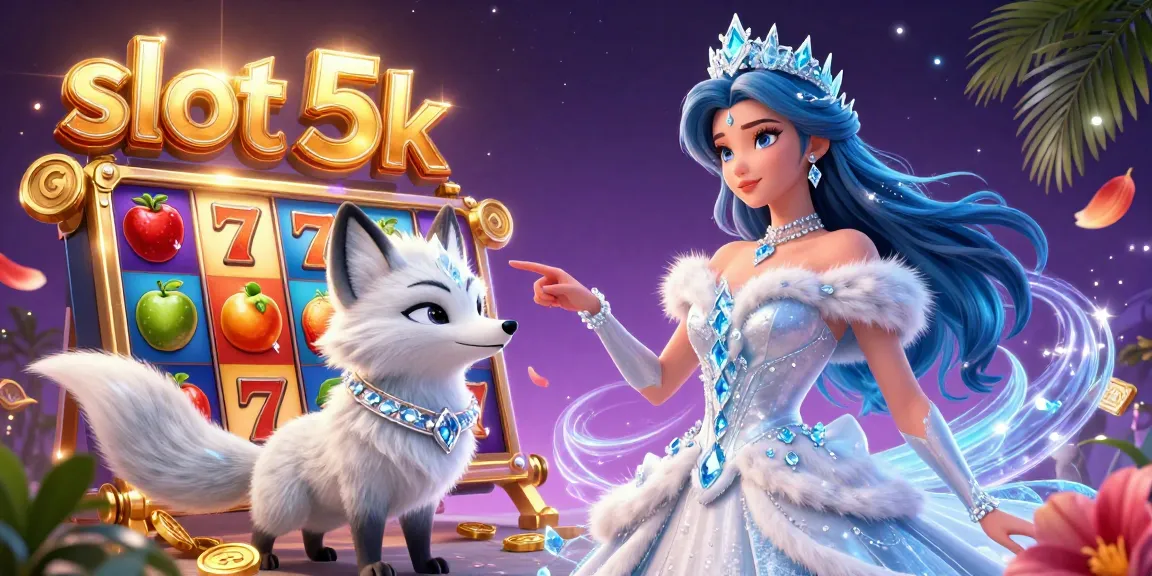 Experience thrilling action at slot 5k, showcasing colorful slot reels surrounded by dynamic casino elements.