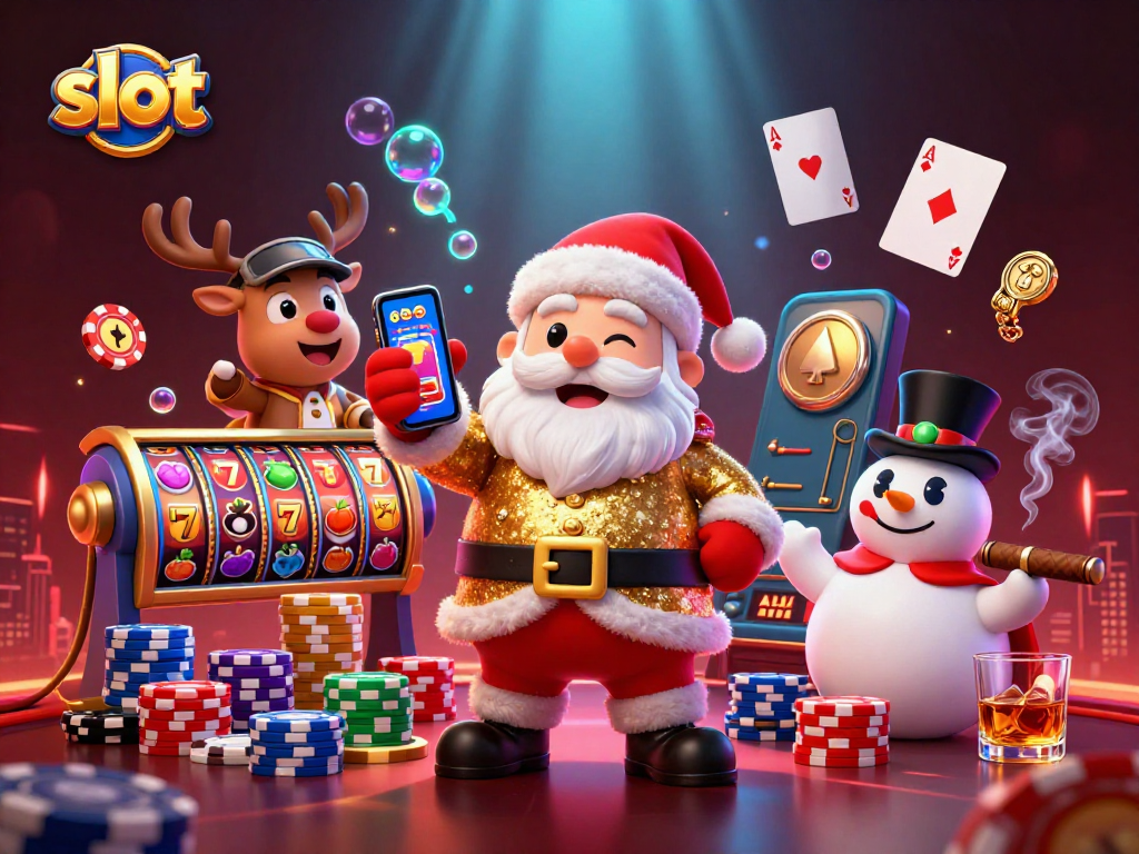 Menangkan jackpot slot dengan Santa, rusa, dan manusia salju di kasino!