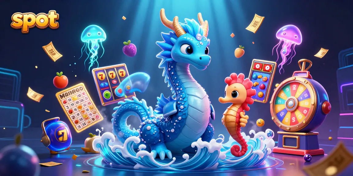 Experience thrilling slot action with a majestic dragon and vibrant casino elements.