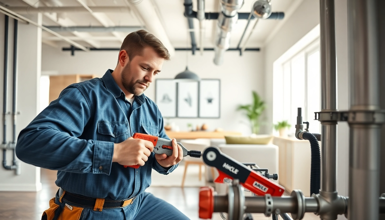 Technicians working on whole house repiping services Clearwater FL in a modern home.