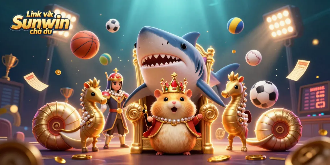 Experience the excitement of Link vào Sunwin chính thức with this captivating underwater casino scene, featuring unique characters and dynamic elements.