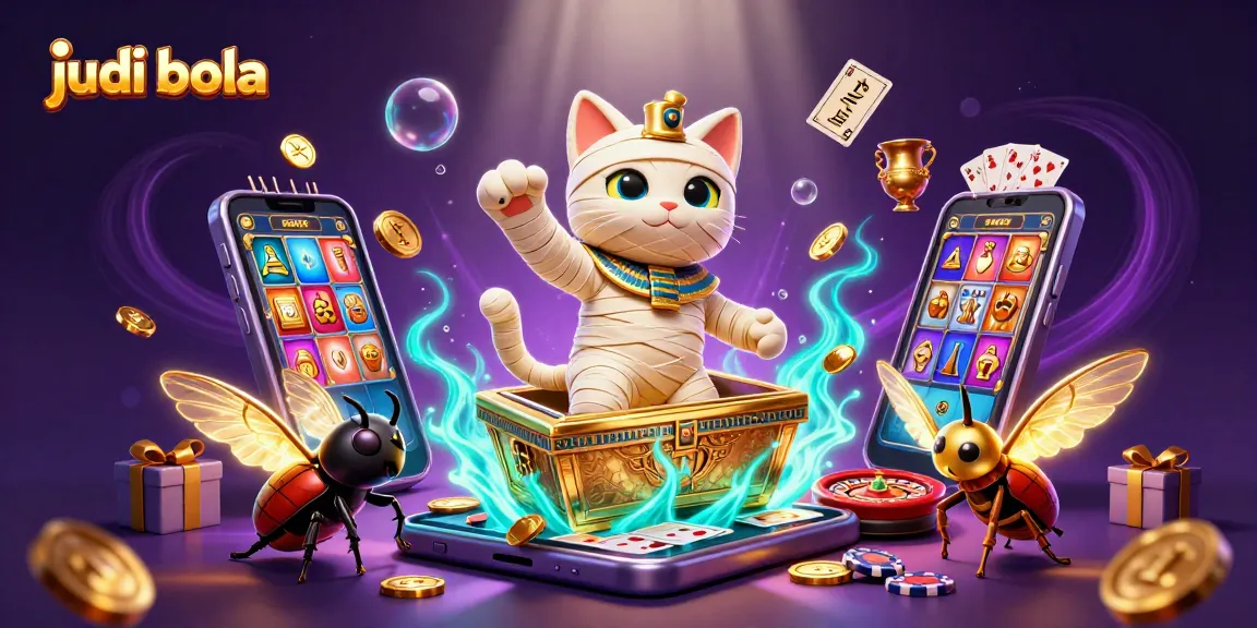 Engage in judi bola with exciting elements in a vibrant casino-themed illustration