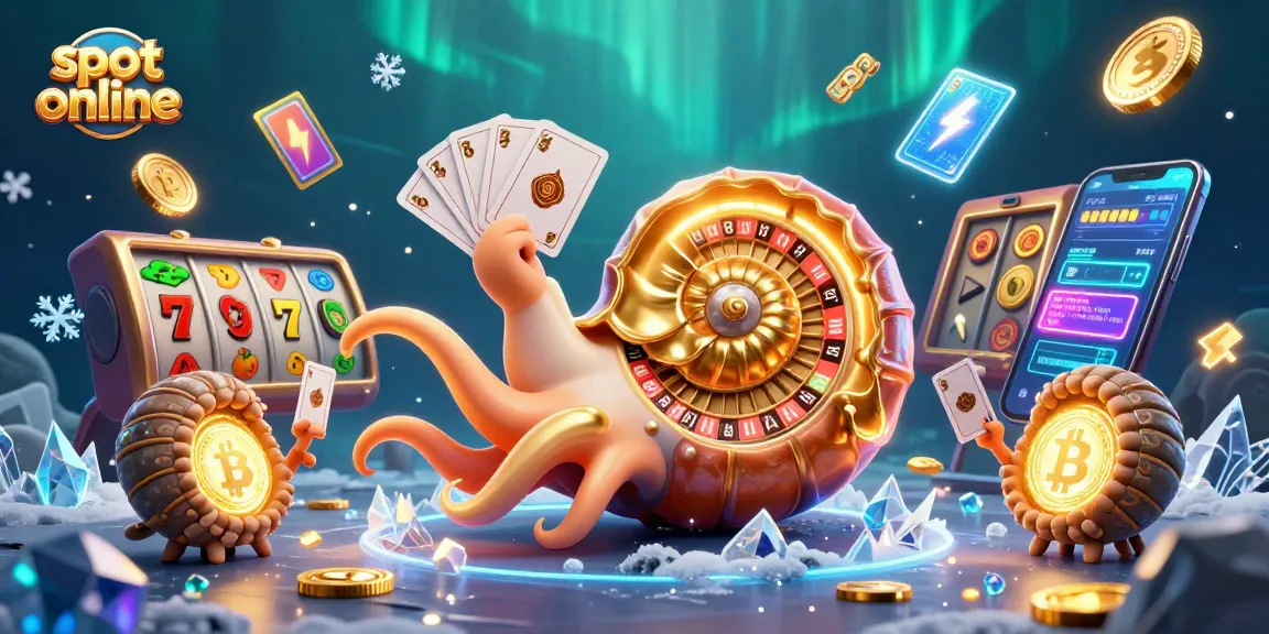 Putar slot online yang seru dengan nautilus 3D dan simbol jackpot, pengalaman mendebarkan.