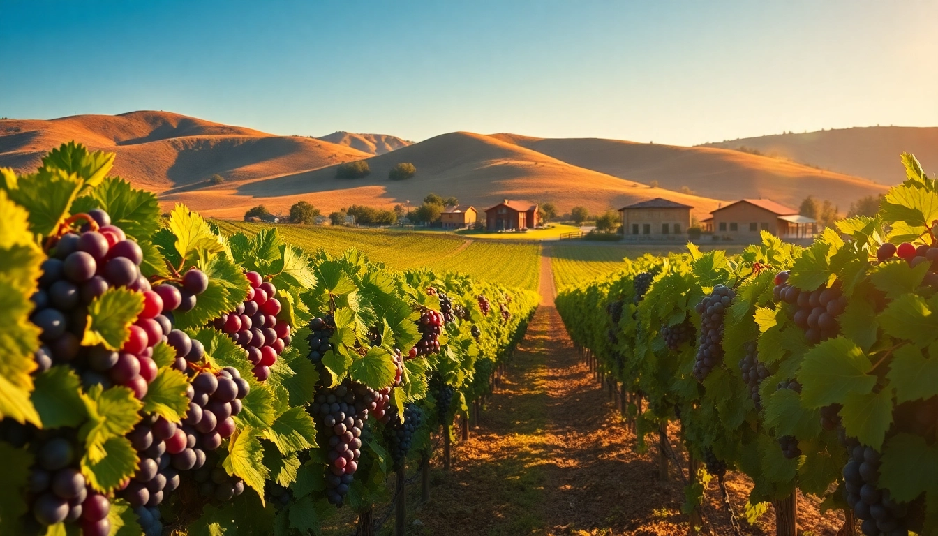 Experience the scenic wineries in Clarksburg with vibrant vineyards and rolling hills.