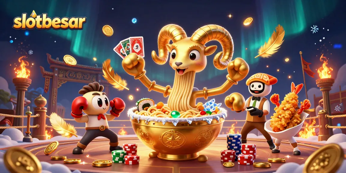 Engage with exciting gameplay at slotbesar featuring 3D cartoon characters in a lively casino setting.