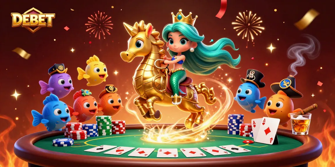 Watch DEBET's thrilling casino adventure with a mermaid princess and poker elements!