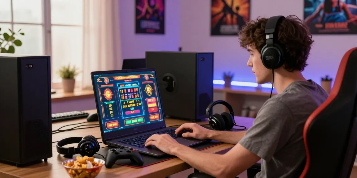 Engaging raja328 login gaming scene with player enjoying colorful slot games online