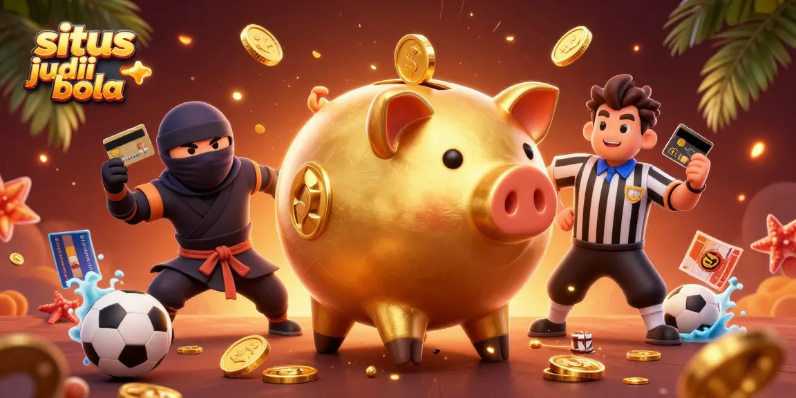 Experience thrilling situs judi bola action with vibrant characters and dynamic elements in this 3D illustration.