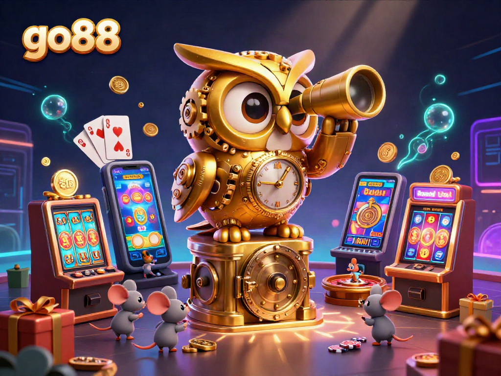 Experience go88 excitement with a dynamic casino scene showcasing animated characters and thrilling gaming elements.