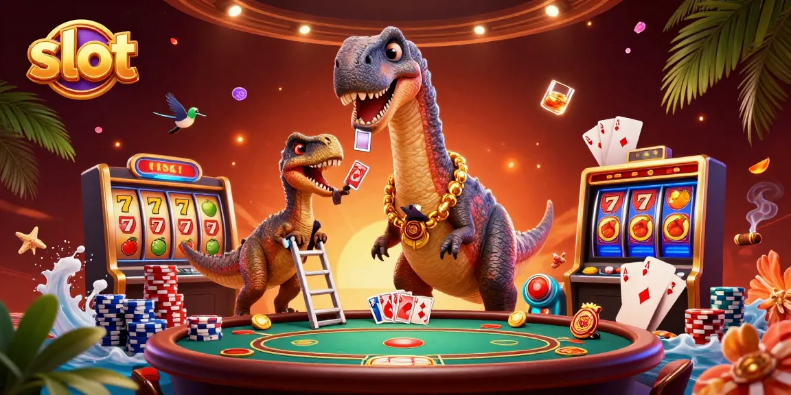 Slot yang menampilkan brontosaurus berukuran raksasa dan dinosaurus cerdik di kasino