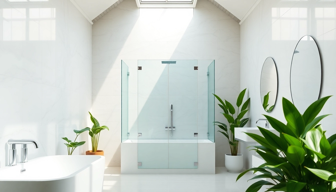 Experience elegant showers Australia in a modern, lush bathroom setting enhancing relaxation.