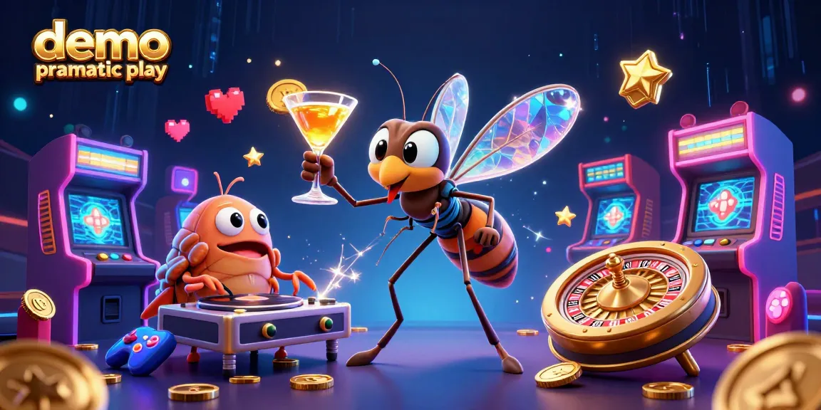 Engage in demo pragmatic play with vibrant slots and lively game elements in a dynamic casino scene.