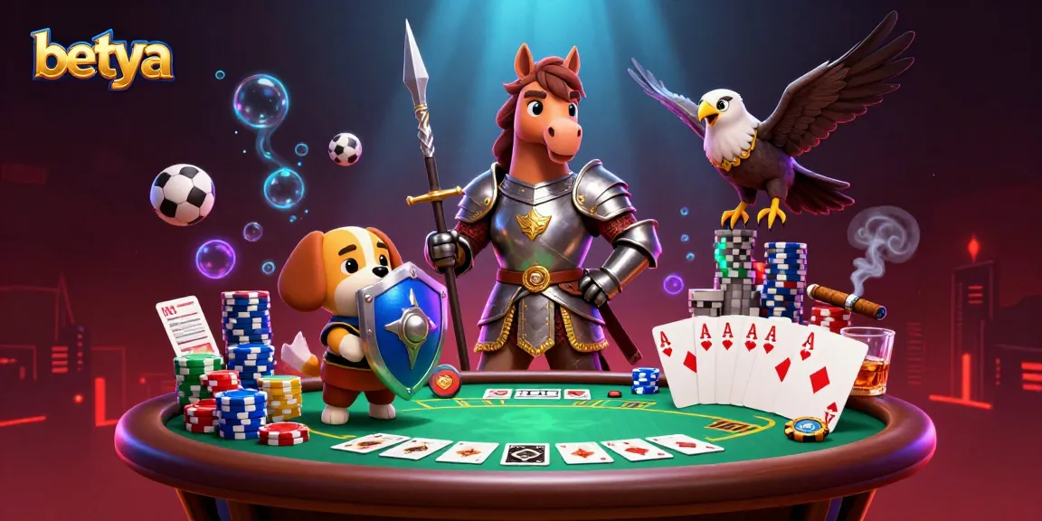 Betya showcases a vibrant MMA-themed casino scene with a knight, squire, and falcon.