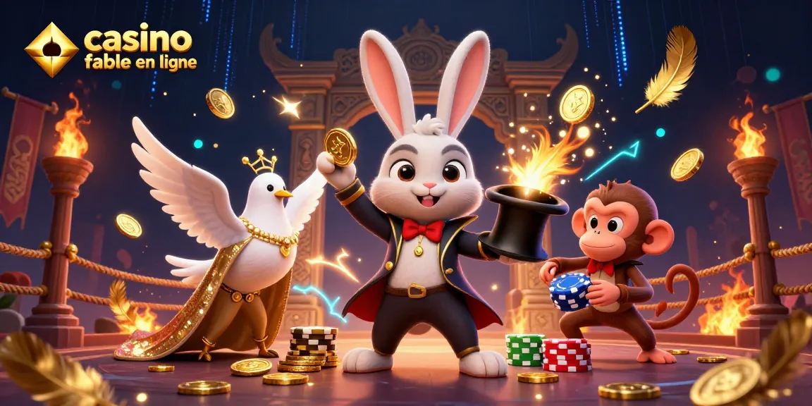 Engagez-vous avec un casino fiable en ligne à travers une illustration vibrante de personnages magiques et de thèmes de jeu riches.