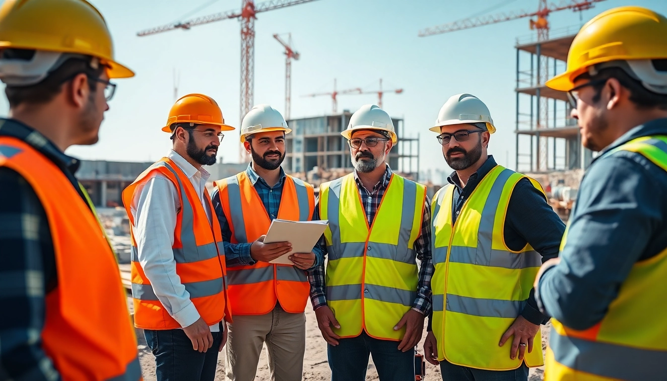 Training for construction safety programs showcasing teamwork and safety practices on site.